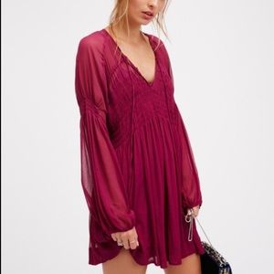 Free People Lini Smocked Mini Dress